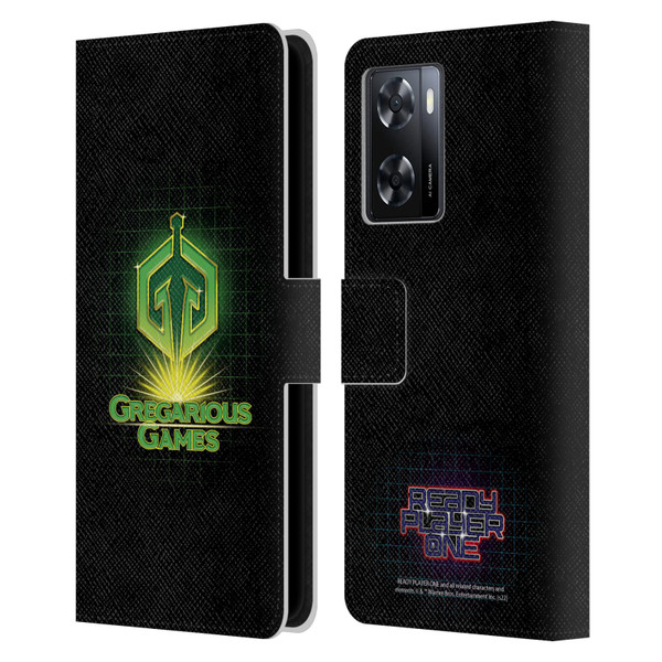 Ready Player One Graphics Logo Leather Book Wallet Case Cover For OPPO A57s