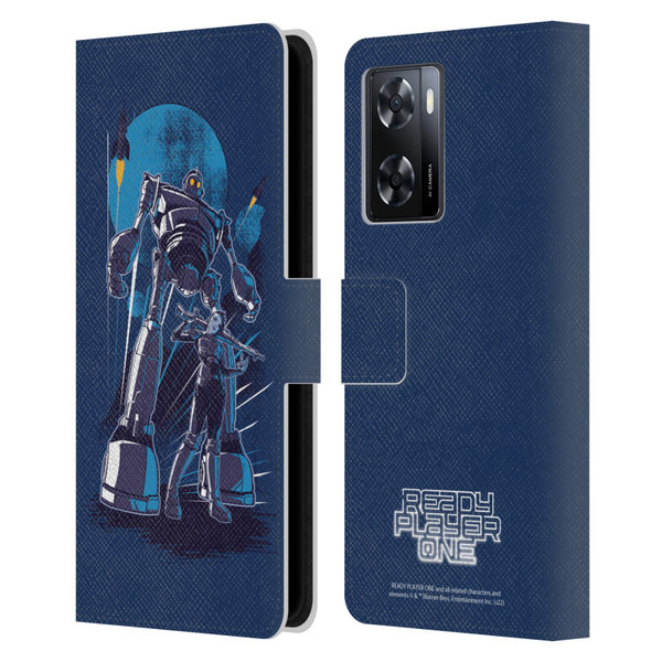 Ready Player One Graphics Iron Giant Leather Book Wallet Case Cover For OPPO A57s