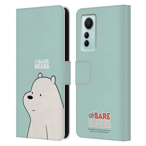 We Bare Bears Character Art Ice Bear Leather Book Wallet Case Cover For Xiaomi 12 Lite
