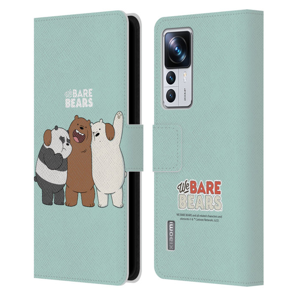 We Bare Bears Character Art Group 1 Leather Book Wallet Case Cover For Xiaomi 12T Pro