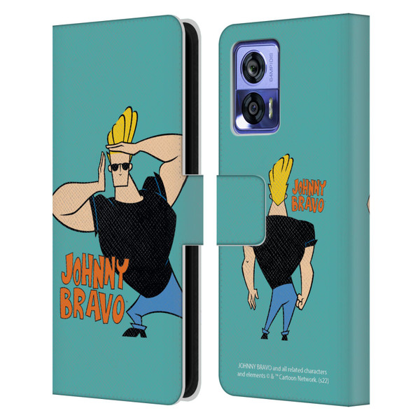 Johnny Bravo Graphics Character Leather Book Wallet Case Cover For Motorola Edge 30 Neo 5G