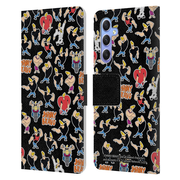 Johnny Bravo Graphics Pattern Leather Book Wallet Case Cover For Samsung Galaxy A34 5G