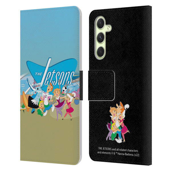 The Jetsons Graphics Group Leather Book Wallet Case Cover For Samsung Galaxy A54 5G