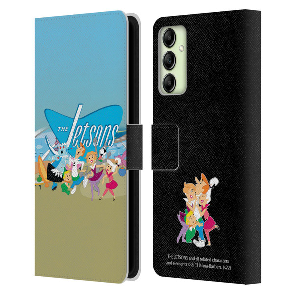 The Jetsons Graphics Group Leather Book Wallet Case Cover For Samsung Galaxy A14 5G