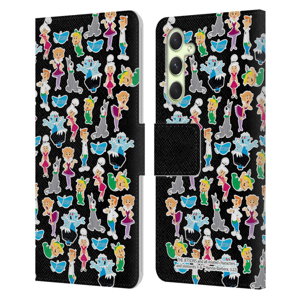 The Jetsons Graphics Pattern Leather Book Wallet Case Cover For Samsung Galaxy A54 5G