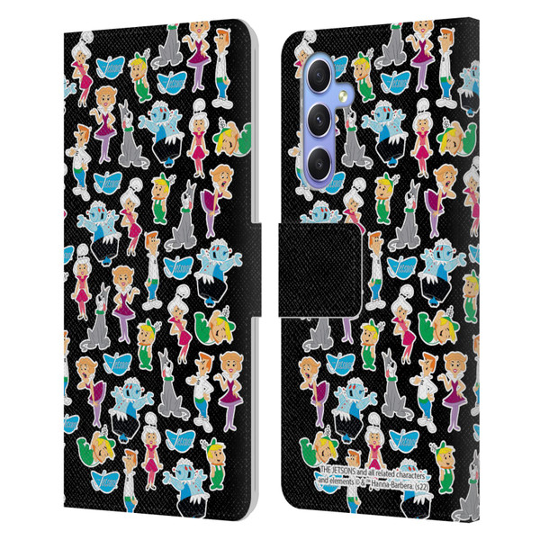 The Jetsons Graphics Pattern Leather Book Wallet Case Cover For Samsung Galaxy A34 5G
