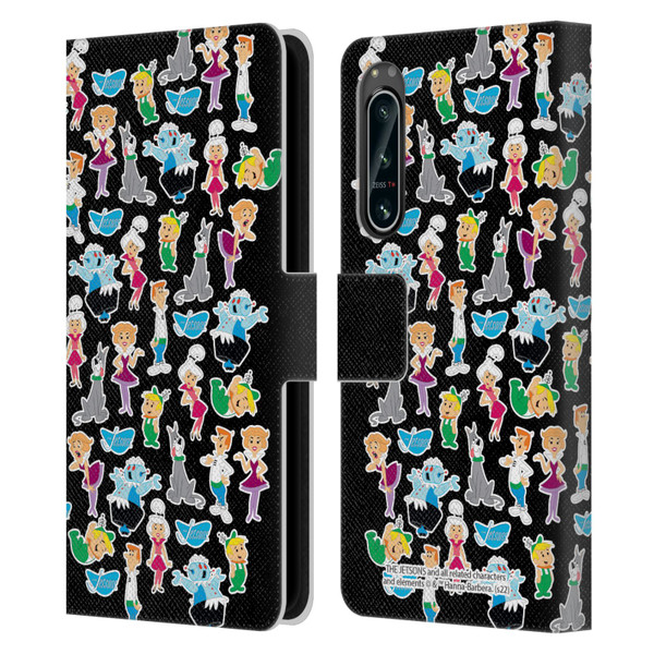 The Jetsons Graphics Pattern Leather Book Wallet Case Cover For Sony Xperia 5 IV