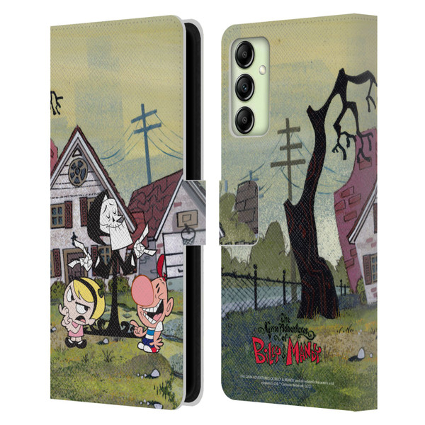 The Grim Adventures of Billy & Mandy Graphics Poster Leather Book Wallet Case Cover For Samsung Galaxy A14 5G