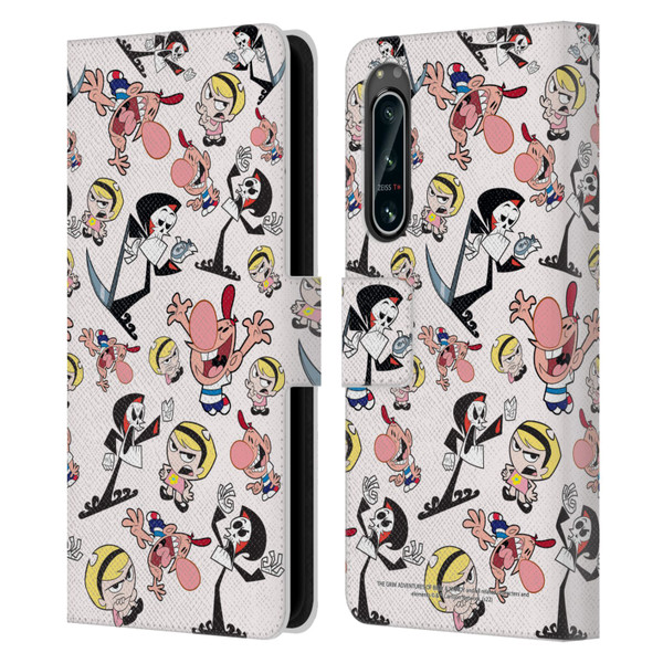 The Grim Adventures of Billy & Mandy Graphics Icons Leather Book Wallet Case Cover For Sony Xperia 5 IV