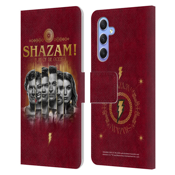 Shazam!: Fury Of The Gods Graphics Poster Leather Book Wallet Case Cover For Samsung Galaxy A34 5G