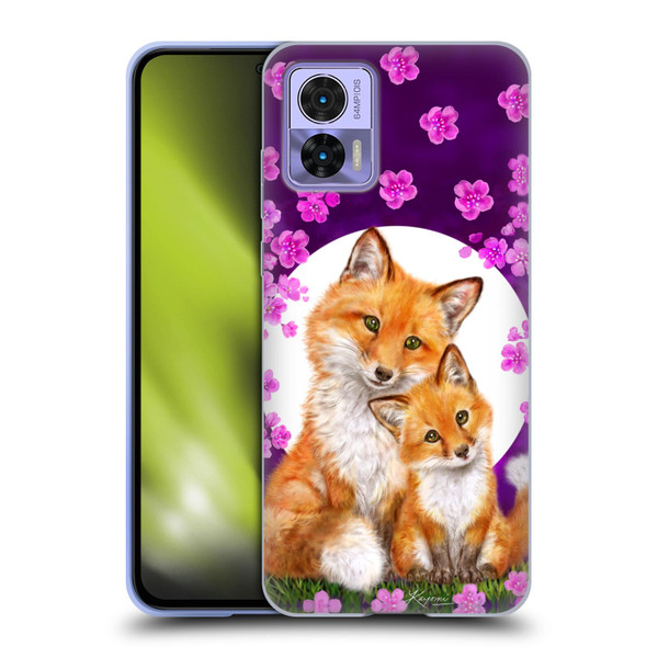 Kayomi Harai Animals And Fantasy Mother & Baby Fox Soft Gel Case for Motorola Edge 30 Neo 5G