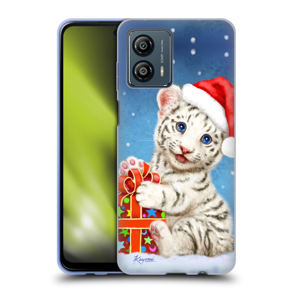 Kayomi Harai Animals And Fantasy White Tiger Christmas Gift Soft Gel Case for Motorola Moto G53 5G