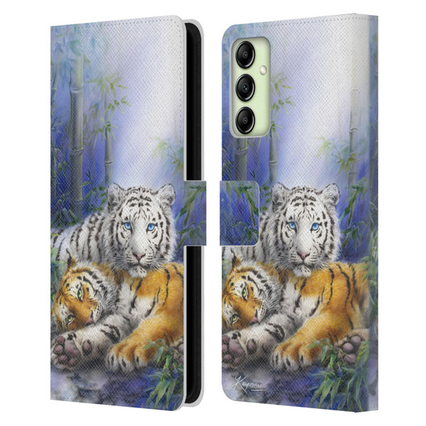 Kayomi Harai Animals And Fantasy Asian Tiger Couple Leather Book Wallet Case Cover For Samsung Galaxy A14 5G