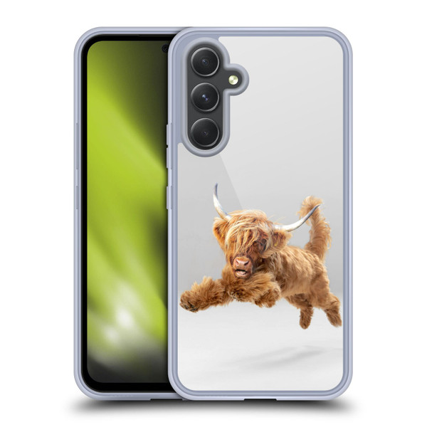 Pixelmated Animals Surreal Pets Highland Pup Soft Gel Case for Samsung Galaxy A54 5G