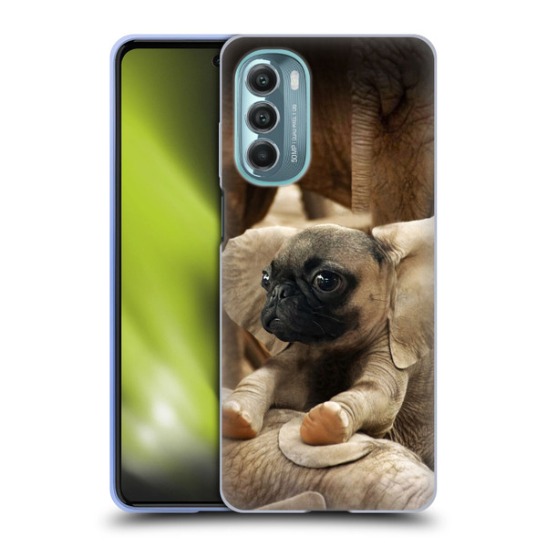 Pixelmated Animals Surreal Wildlife Pugephant Soft Gel Case for Motorola Moto G Stylus 5G (2022)