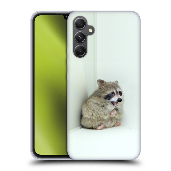 Pixelmated Animals Surreal Wildlife Hamster Raccoon Soft Gel Case for Samsung Galaxy A34 5G