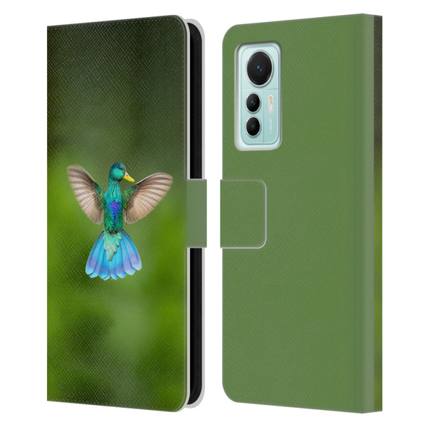 Pixelmated Animals Surreal Wildlife Quaking Bird Leather Book Wallet Case Cover For Xiaomi 12 Lite