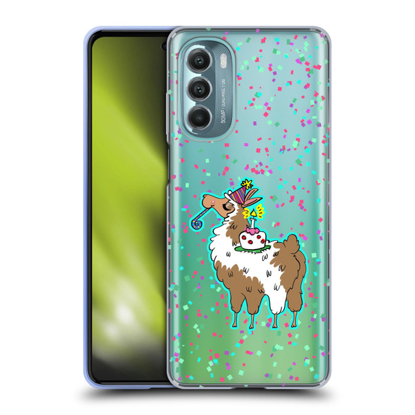 Grace Illustration Llama Birthday Soft Gel Case for Motorola Moto G Stylus 5G (2022)