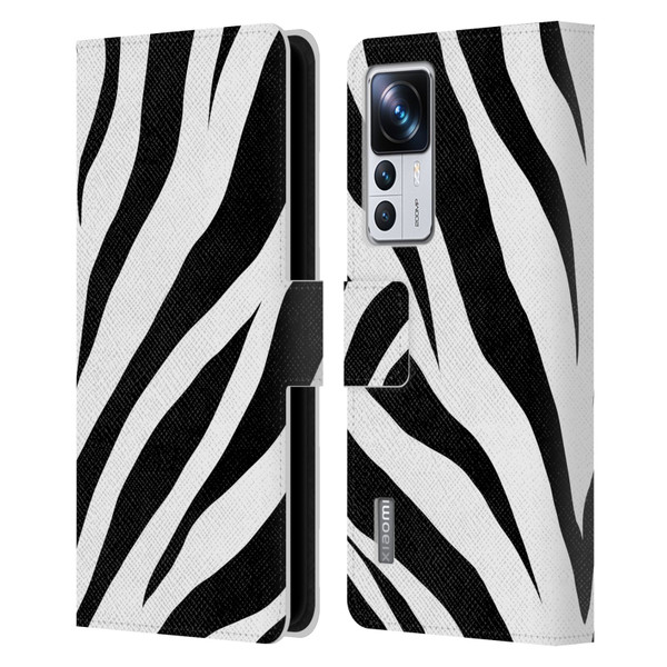 Grace Illustration Animal Prints Zebra Leather Book Wallet Case Cover For Xiaomi 12T Pro