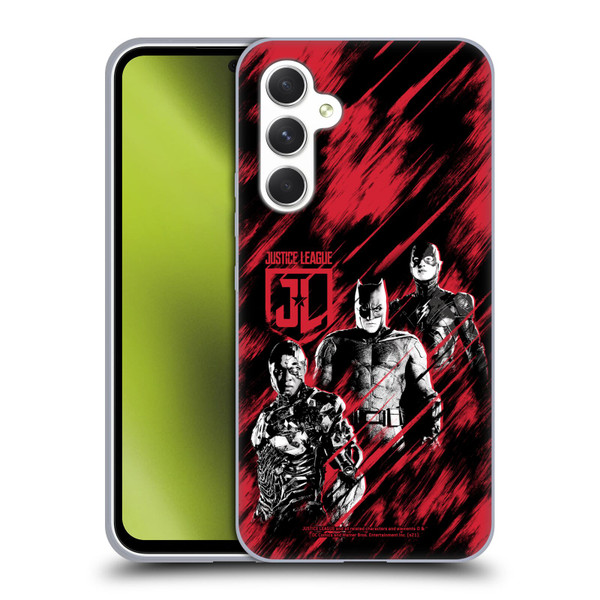 Zack Snyder's Justice League Snyder Cut Composed Art Cyborg, Batman, And Flash Soft Gel Case for Samsung Galaxy A54 5G