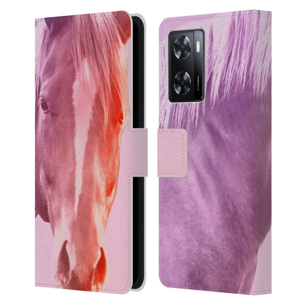 Mark Ashkenazi Pastel Potraits Horse Leather Book Wallet Case Cover For OPPO A57s