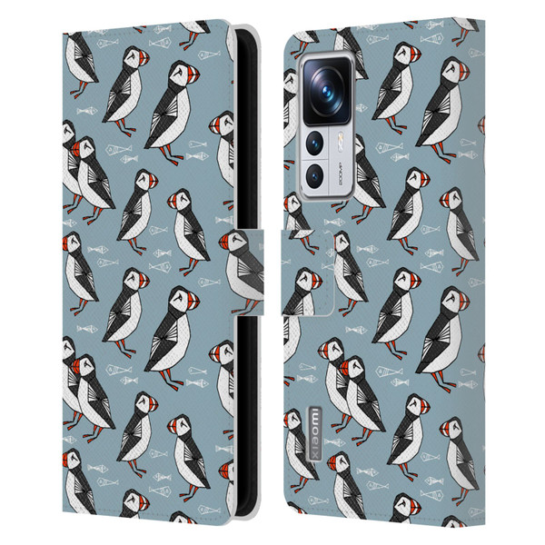 Andrea Lauren Design Birds Puffins Leather Book Wallet Case Cover For Xiaomi 12T Pro