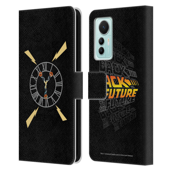 Back to the Future I Graphics Clock Tower Leather Book Wallet Case Cover For Xiaomi 12 Lite