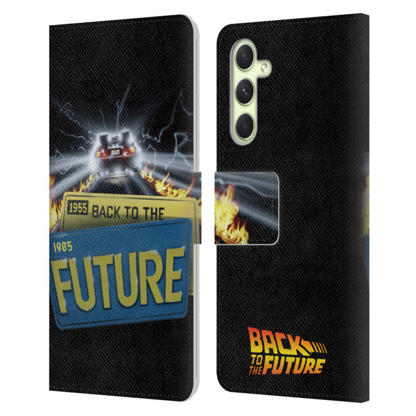 Back to the Future I Key Art Take Off Leather Book Wallet Case Cover For Samsung Galaxy A54 5G