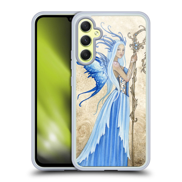 Amy Brown Elemental Fairies Blue Goddess Soft Gel Case for Samsung Galaxy A34 5G