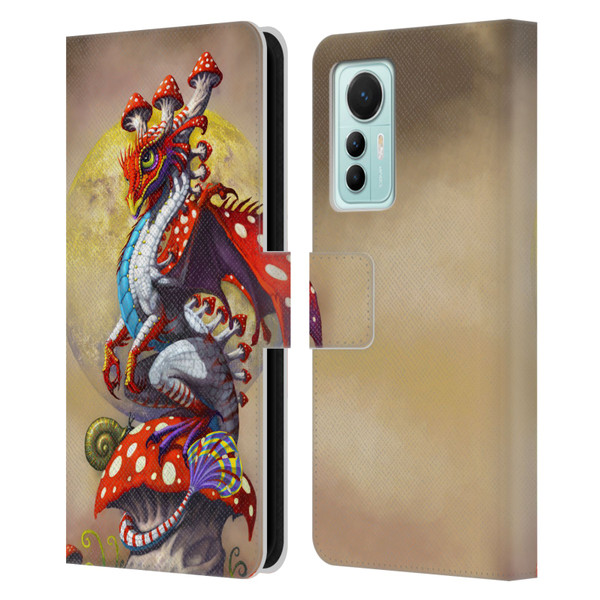 Stanley Morrison Dragons 3 Mushroom Garden Leather Book Wallet Case Cover For Xiaomi 12 Lite