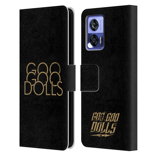 Goo Goo Dolls Graphics Stacked Gold Leather Book Wallet Case Cover For Motorola Edge 30 Neo 5G