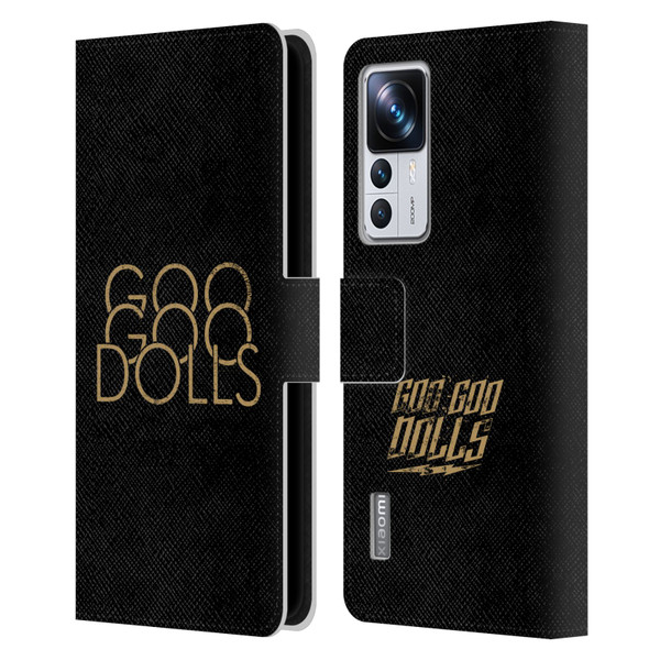 Goo Goo Dolls Graphics Stacked Gold Leather Book Wallet Case Cover For Xiaomi 12T Pro