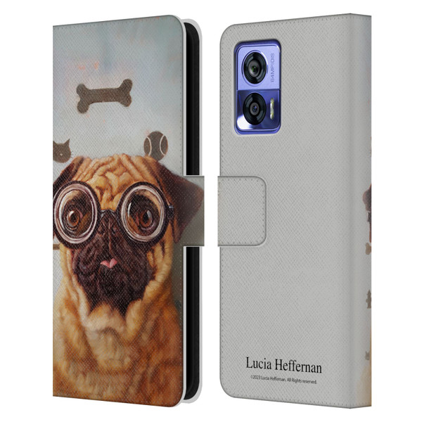 Lucia Heffernan Art Canine Eye Exam Leather Book Wallet Case Cover For Motorola Edge 30 Neo 5G
