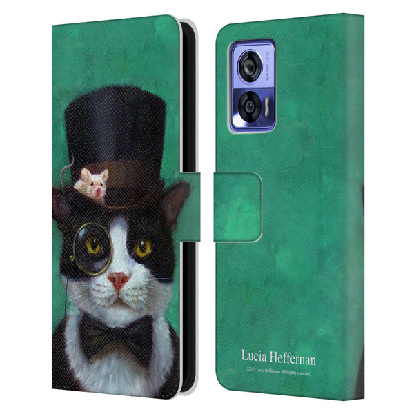 Lucia Heffernan Art Tuxedo Leather Book Wallet Case Cover For Motorola Edge 30 Neo 5G