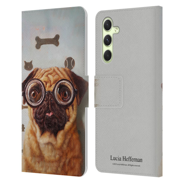 Lucia Heffernan Art Canine Eye Exam Leather Book Wallet Case Cover For Samsung Galaxy A54 5G
