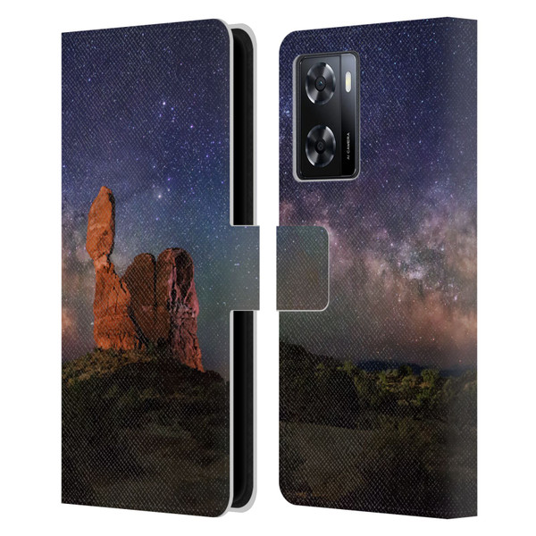 Royce Bair Nightscapes Balanced Rock Leather Book Wallet Case Cover For OPPO A57s
