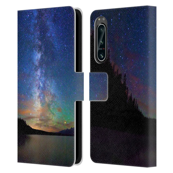 Royce Bair Nightscapes Jackson Lake Leather Book Wallet Case Cover For Sony Xperia 5 IV