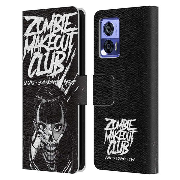 Zombie Makeout Club Art Face Off Leather Book Wallet Case Cover For Motorola Edge 30 Neo 5G