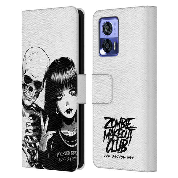 Zombie Makeout Club Art Forever Knows Best Leather Book Wallet Case Cover For Motorola Edge 30 Neo 5G