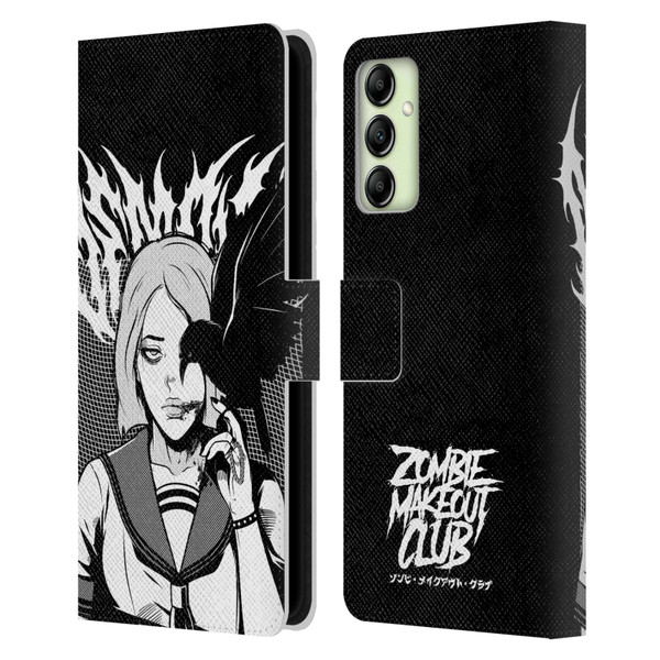 Zombie Makeout Club Art Crow Leather Book Wallet Case Cover For Samsung Galaxy A14 5G