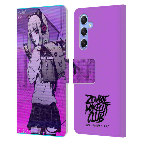 Zombie Makeout Club Art Drama Rides On My Back Leather Book Wallet Case Cover For Samsung Galaxy A34 5G