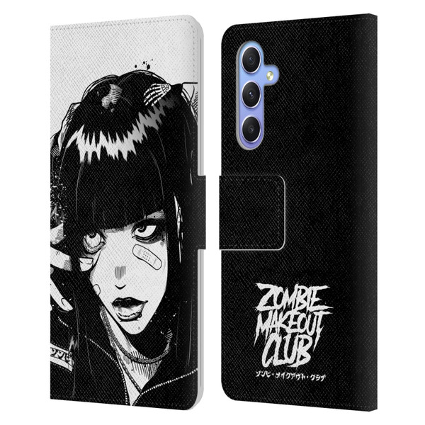 Zombie Makeout Club Art See Thru You Leather Book Wallet Case Cover For Samsung Galaxy A34 5G