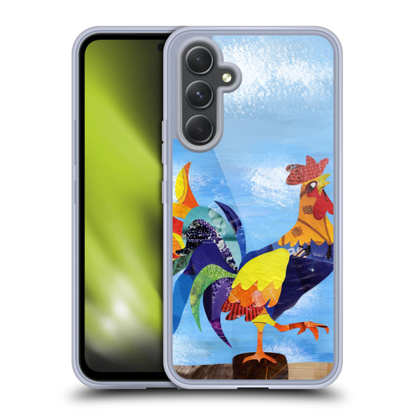 Artpoptart Animals Colorful Rooster Soft Gel Case for Samsung Galaxy A54 5G