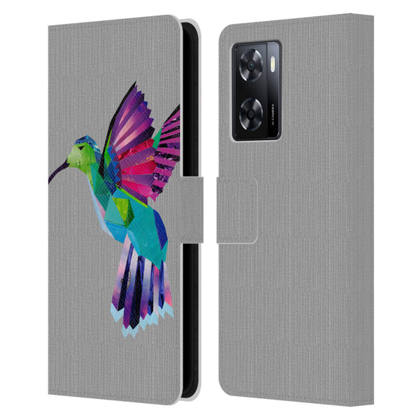 Artpoptart Animals Hummingbird Leather Book Wallet Case Cover For OPPO A57s