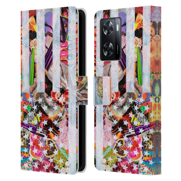Artpoptart Flags Murican Leather Book Wallet Case Cover For OPPO A57s