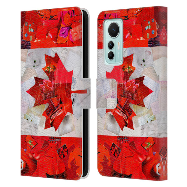 Artpoptart Flags Canada Leather Book Wallet Case Cover For Xiaomi 12 Lite