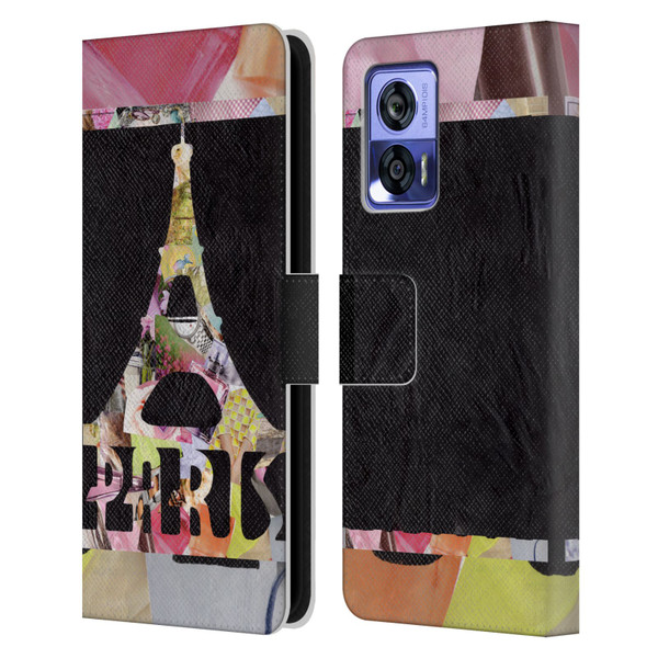 Artpoptart Travel Paris Leather Book Wallet Case Cover For Motorola Edge 30 Neo 5G