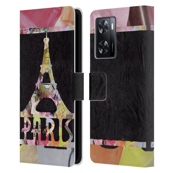 Artpoptart Travel Paris Leather Book Wallet Case Cover For OPPO A57s