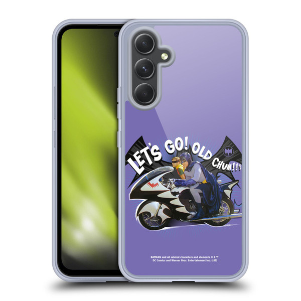 Batman TV Series Character Art Batcycle Let's Go Soft Gel Case for Samsung Galaxy A54 5G
