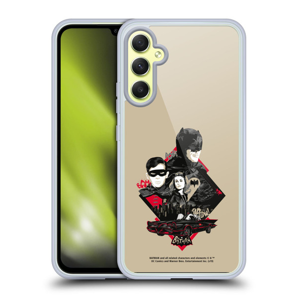 Batman TV Series Graphics Trio Soft Gel Case for Samsung Galaxy A34 5G